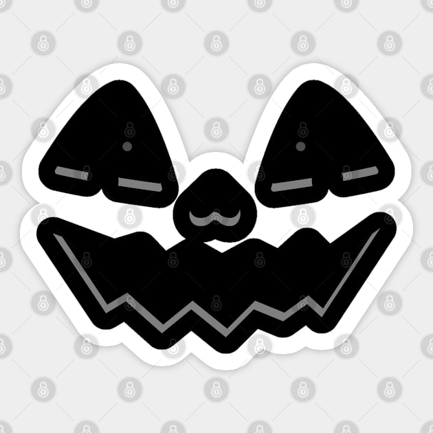 Pumpkin Face Funny Halloween Mischief Costume Sticker by Grove Designs